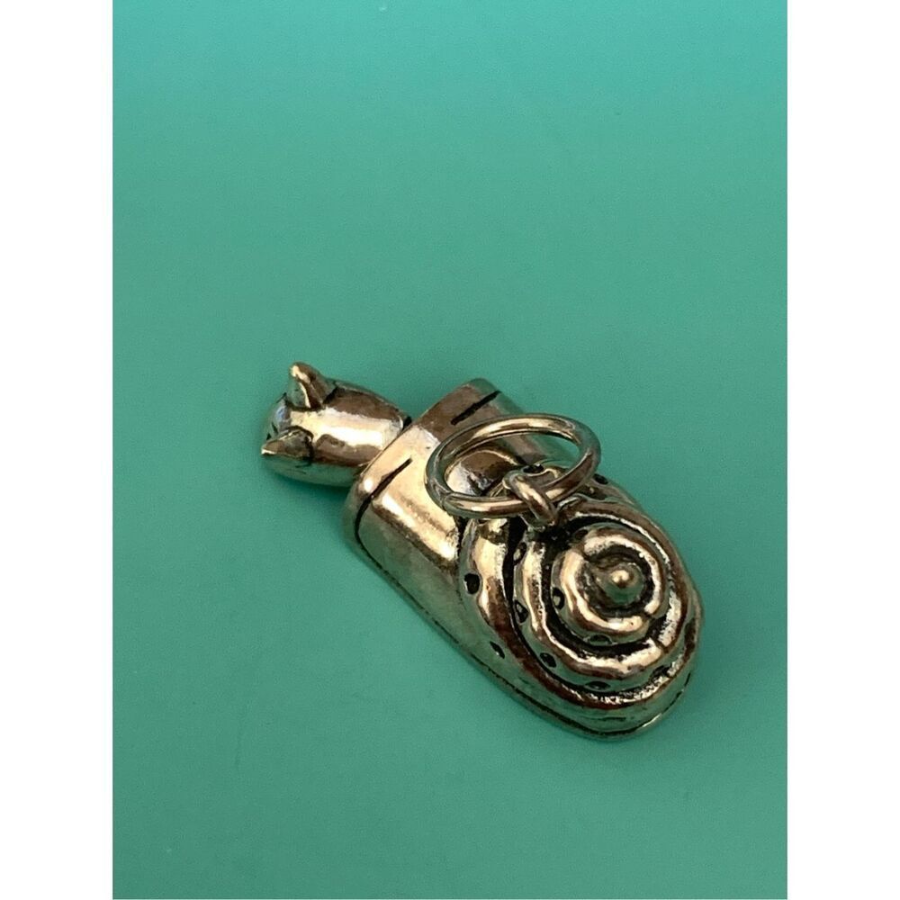 .925 Moveable Snail Sterling Silver Jewelry Charm #vintage